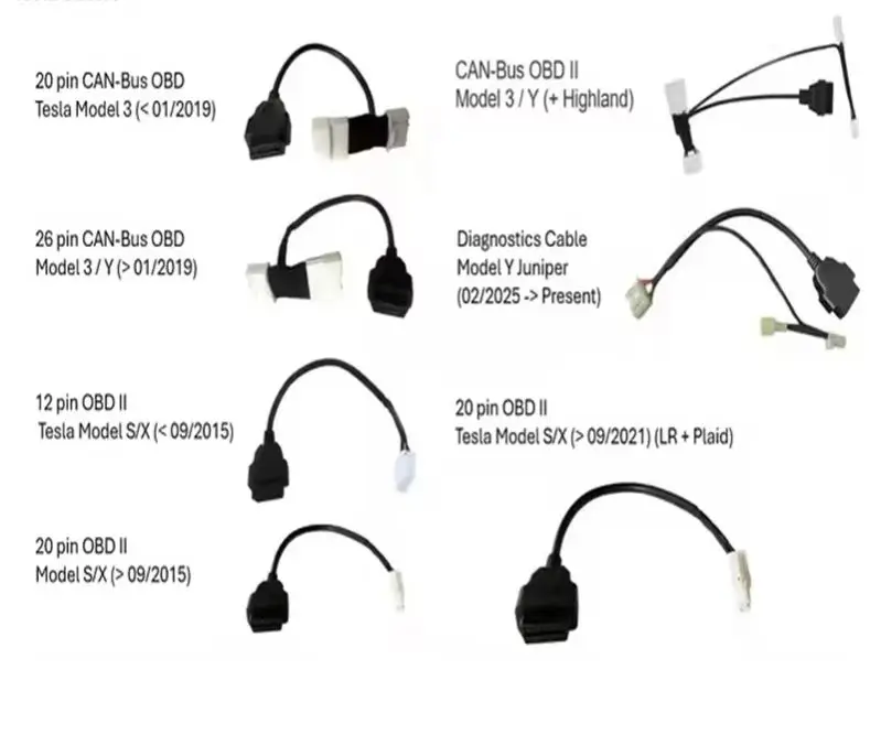 For Tesla Model Y Juniper OBD2 Diagnostic Harness Adapter Cable For After Feb 24th, 2025 and Other Models Test Cables