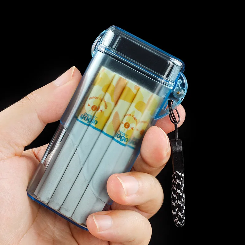 Compact Waterproof Cigarette Case for Slim/Medium/Regular – Shockproof Sealed Metal Tin with Candy Color, Portable Men's Smoking