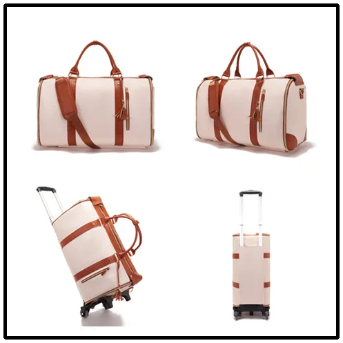 Convenient suit travel bag portable clothing bag, large PU leather luggage, luggage trolley bag ensemble valise сумка портплед