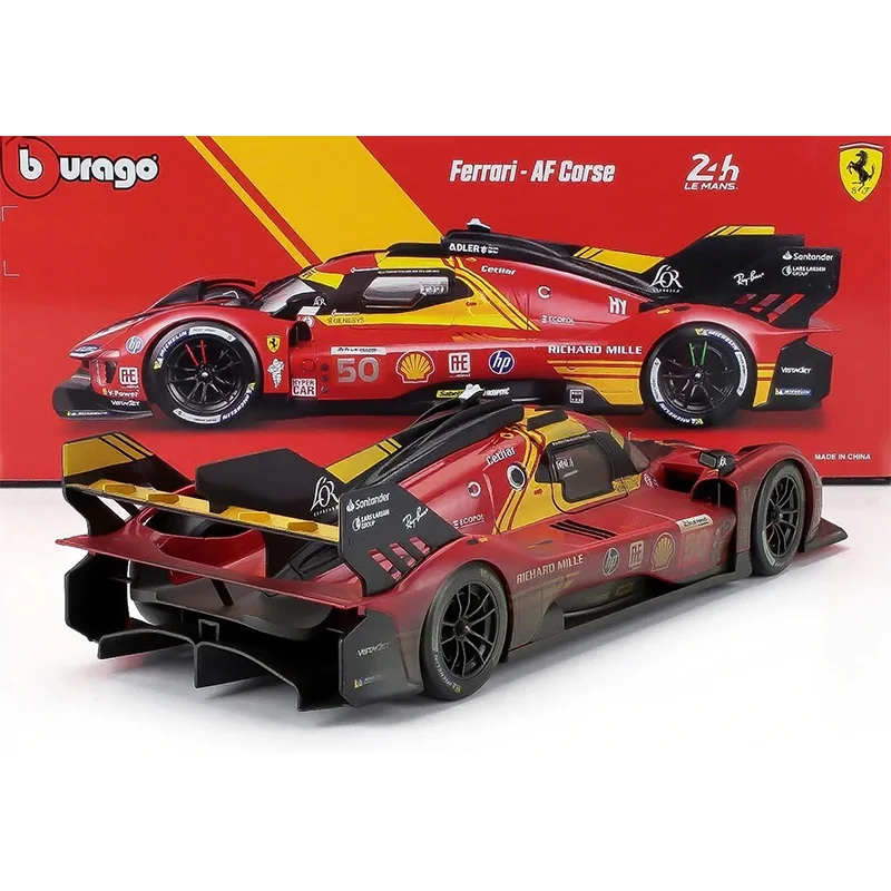 Novo em Estoque Bburago 1:18 Ferrari 499p Campeão 2024 24h Lemans