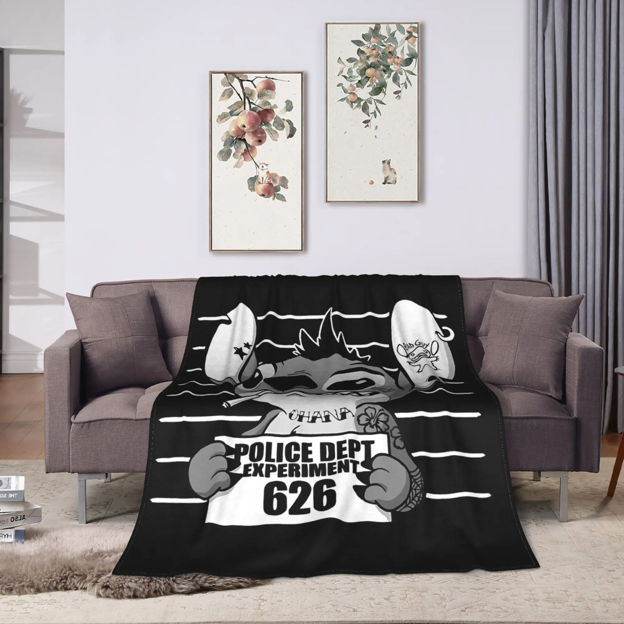 

Bad Guy Experiment Stitch Blanket Flannel Winter Portable Lightweight Thin Throw Blankets for Bed Couch Plush Thin Quilt