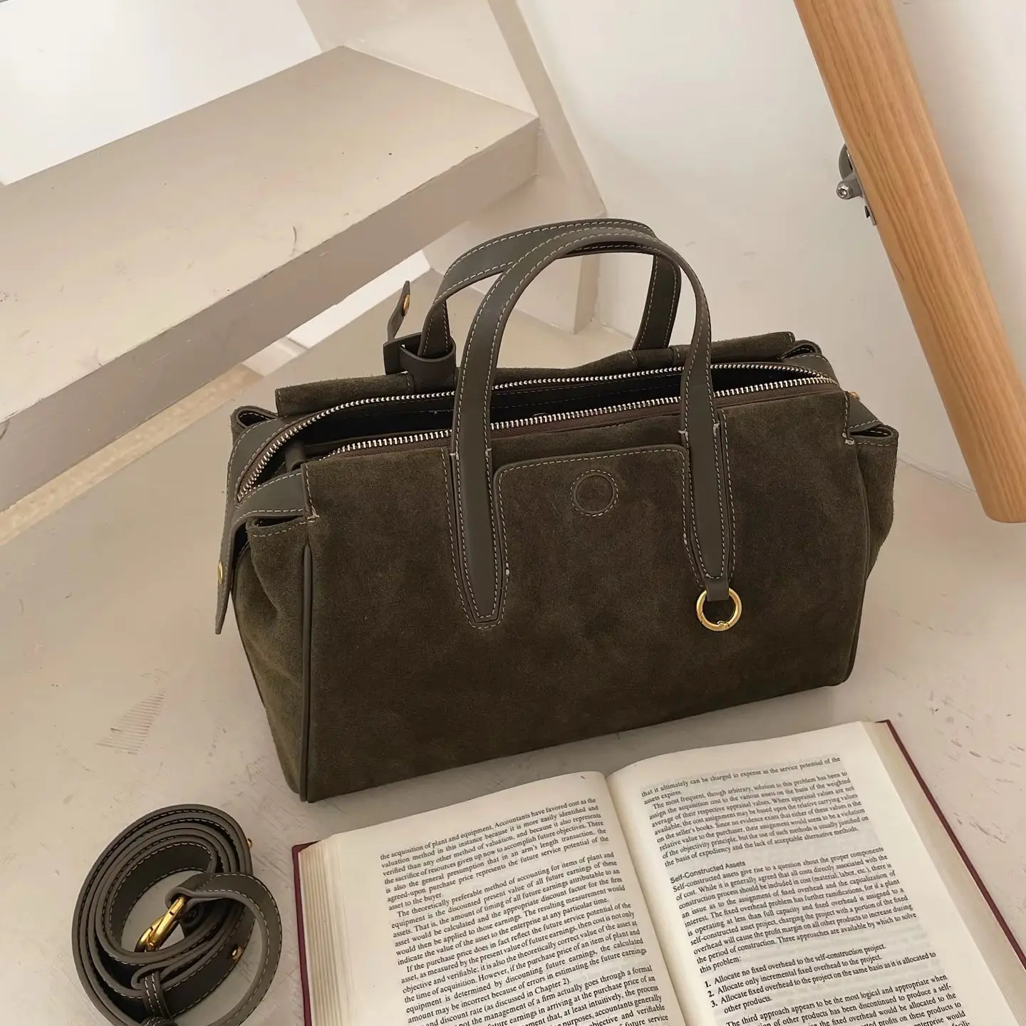 

Genuine Grade Suede Leather Women's Shoulder Crossbody Bags Luxury Designer Brand Ladies Cowhide Underarm Bag Female Handbag New