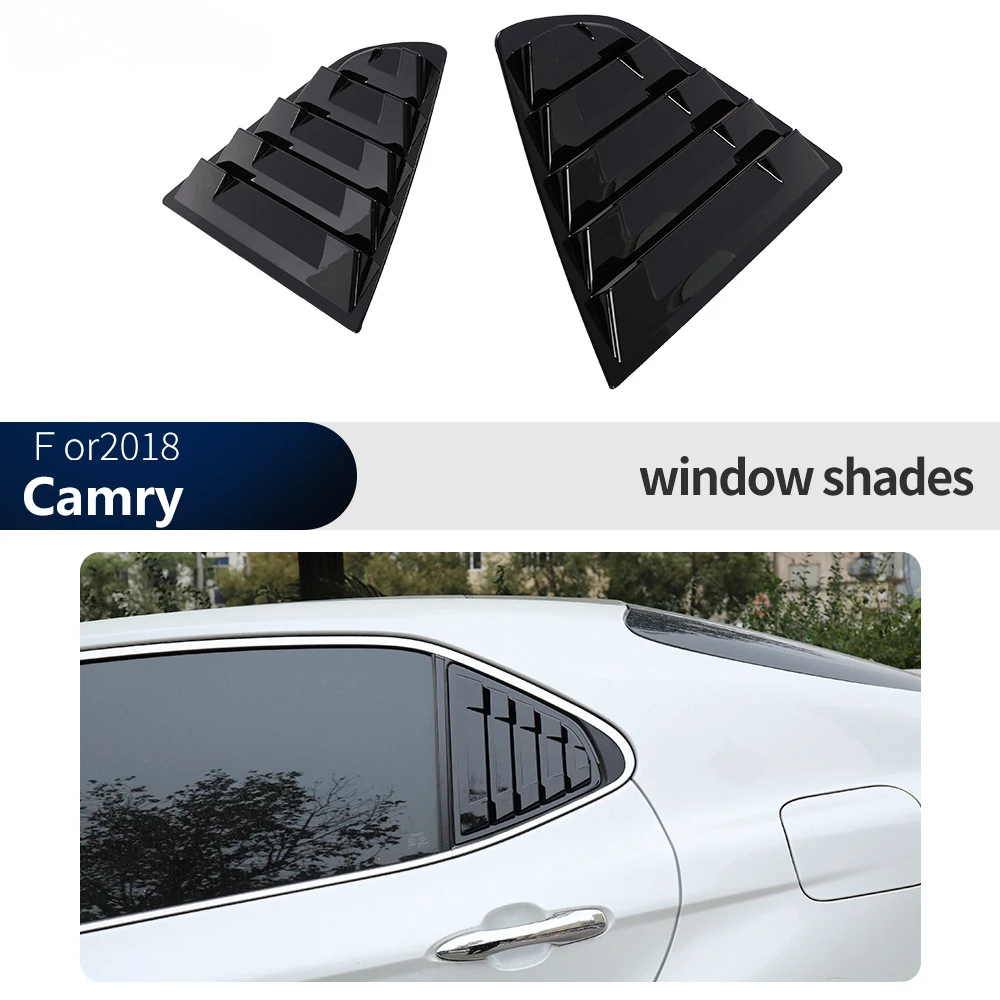 

for 18 Camry modified Camry rear triangular shutter decoration, bright black outside trend sticker