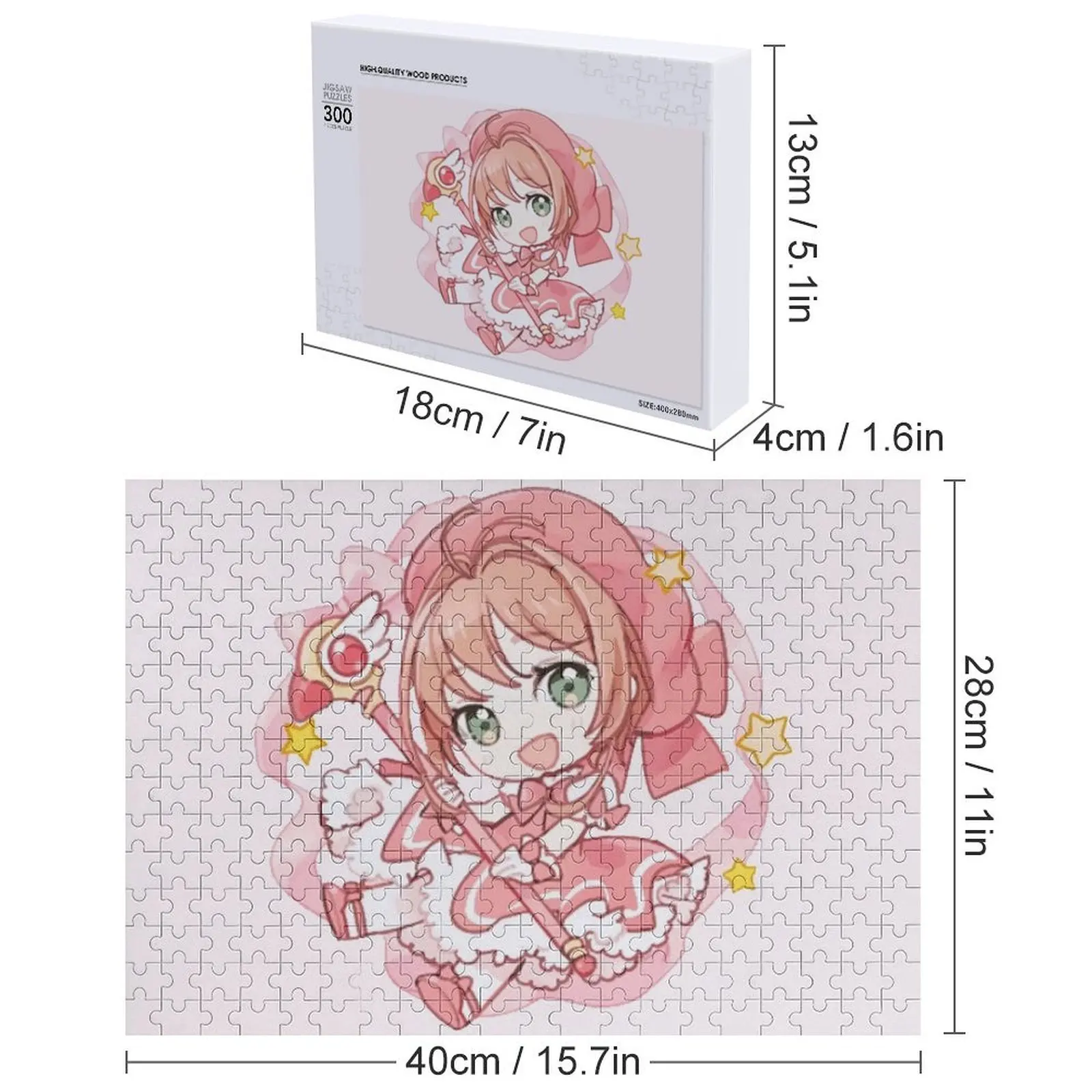 كاردكابتور تشيبي ساكورا تشان بازل قطع مناشير خشبية للبالغين قطع الصور المقطوعة لغز الكبار