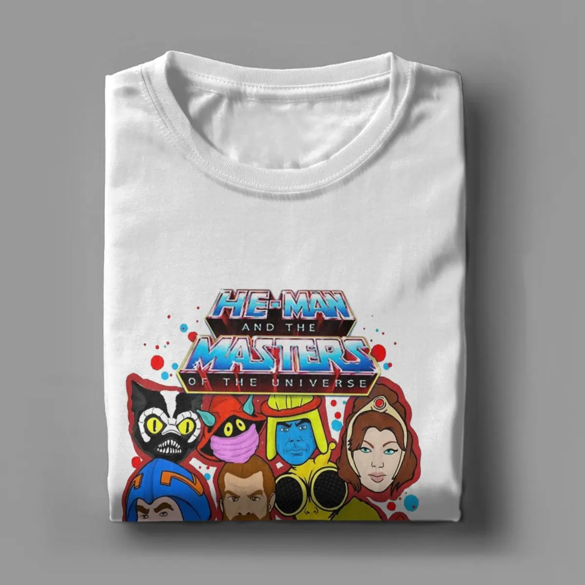 Summer Men Women\'s Vintage Heman Character Collage Shirt Apparel Masters of the Universe He-Man 100% Cotton T-shirt Clothing