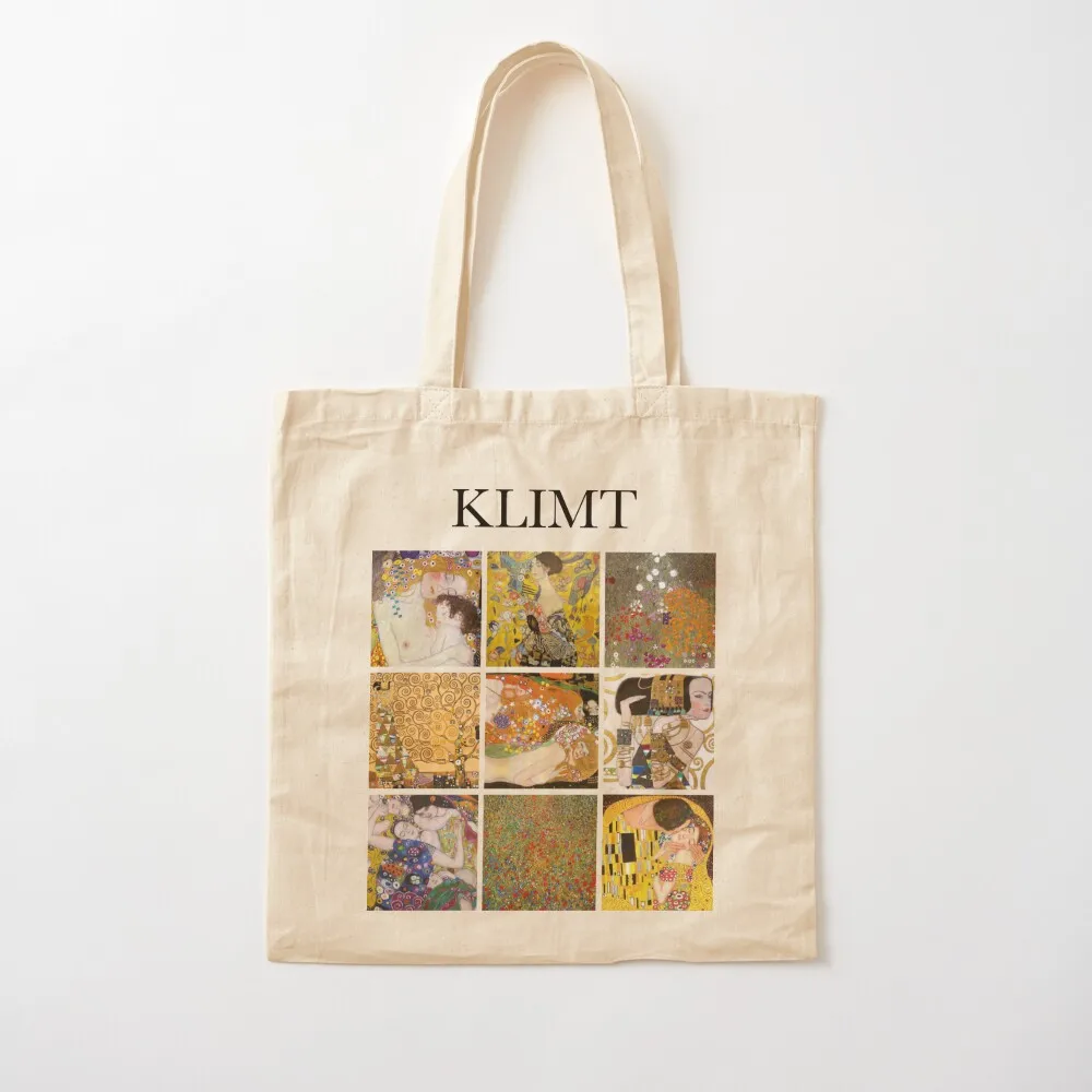 Klimt - Collage Tote Bag Canvas tote bags aesthetic eco pack tote bag men's