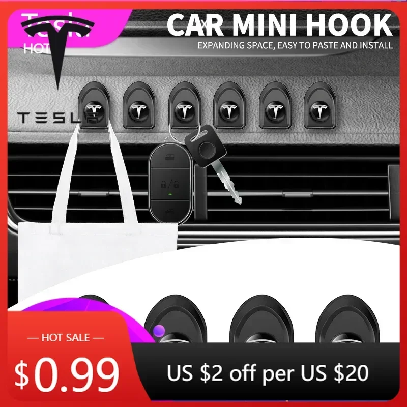 

Наклейка на автомобиль 2025: Новые клейкие крючки-органайзеры (1/2/4 шт.) для подвешивания и хранения в автомобилях Tesla Model 3 2021, S, X, Y, Style Roadster