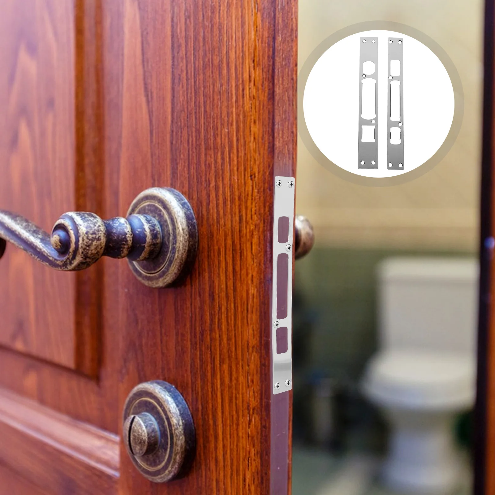 

2Pcs Durable Stainless Steel Door Latch Security Bolt Safety Lock Low Profile for Home Gate Door Latch Security Barrel Bolt