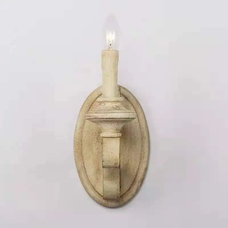 Single Head American Style Attic Wall Lamp modern Simple Solid Wood Living Room Dining Hall Staircase Bedroom Wall Lamp