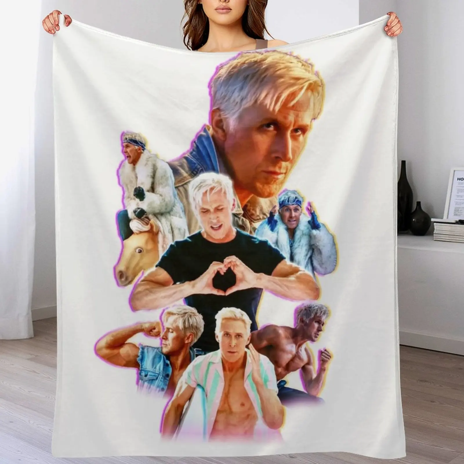 Ryan Gosling Kenergy T-Shirt Throw Blanket Plush Kid'S Blankets