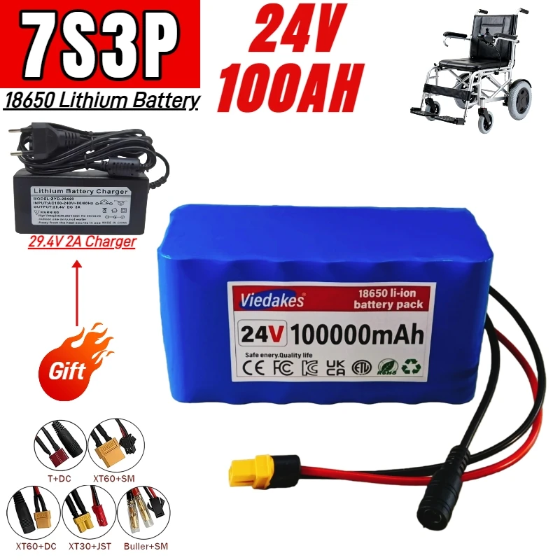 

Professional 24V 10Ah Lithium Battery 7S3P Pack with BMS, for Electric Tools, Electric wheelchair, toy car, quality Assurance■♠☒
