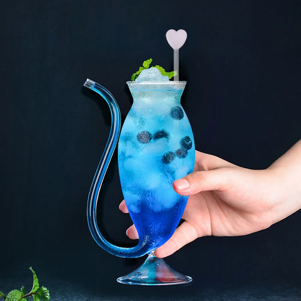 

6Pcs Cocktail Stir Stick Transparent Glass Stylish Bar Mixing Rod Wine Stirrer Beverage Swizzle Stick Glass Mixing Rod