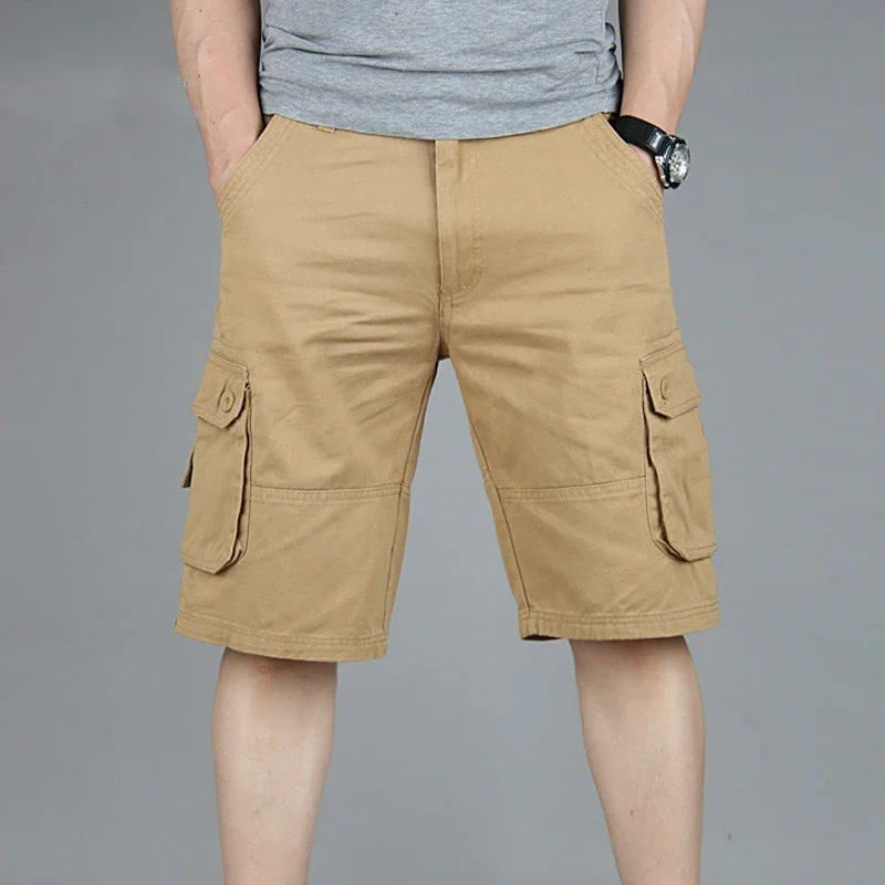 Quần Shorts Nam Mùa Hè Thường Ngày Mulit-Túi Quần Short 2022 Nam Quần Jogger Quần Short Quần Áo Thoáng Khí Lớn Cao 42 44 46 Kích Thước Lớn