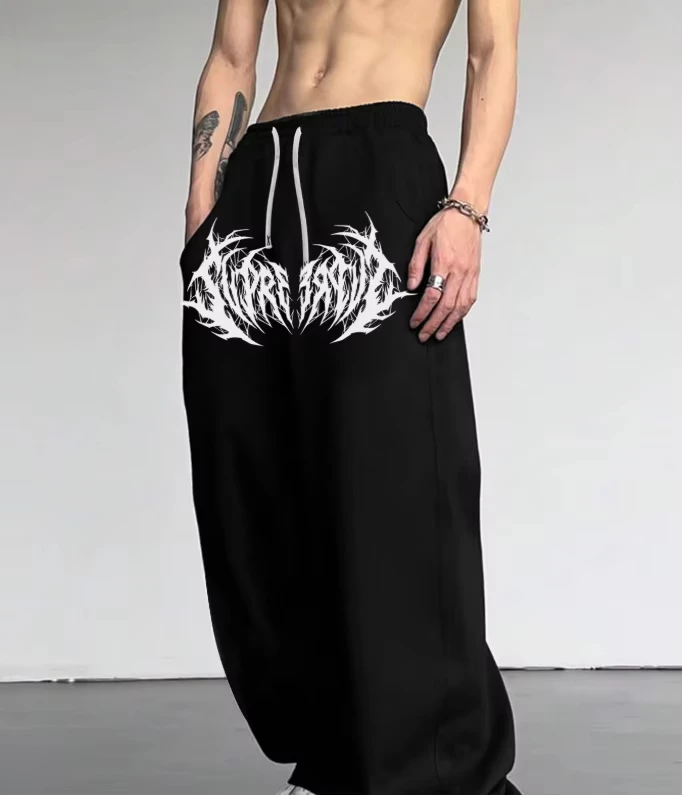 

2026 Casual Pants Straight Leg Printed Wide Leg Men's and Women's Pants for Spring and Summer