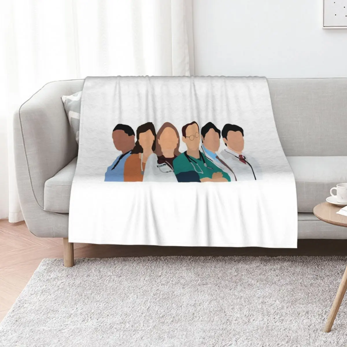 ER cast Throw Blanket halloween heavy to sleep Kid'S bed plaid Flannel Fabric Blankets For Bed Blankets