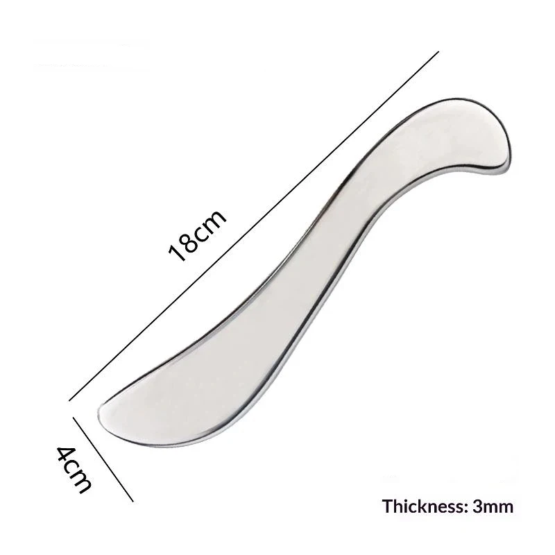Stainless Steel Gua Sha Massage Tool Ergonomic Scraping Massager for Post Injury Recovery Muscle Strain Relief Easy to Use