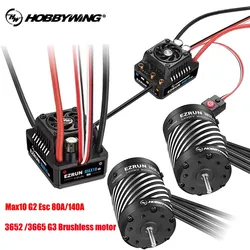 HobbyWing EZRUN 80A 140A MAX10 G2 ESC e 3652 3665 G3 motore impermeabile con sensore Brushless per auto RC 1/10