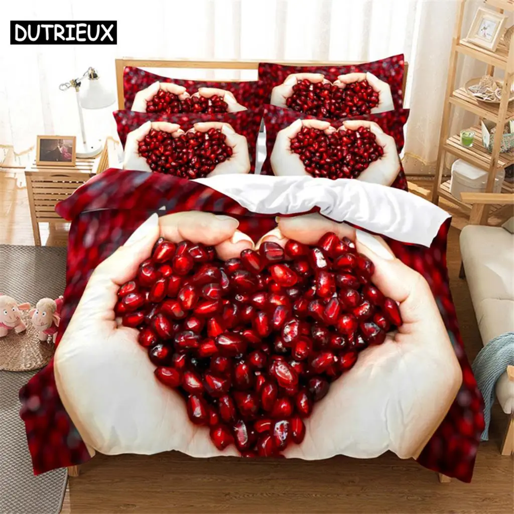 Heart Duvet Quilt Cover Pillow Case Music 3D HD bed Set Linen King Queen Twin Single Double 3PCS 2PCS Home Textile