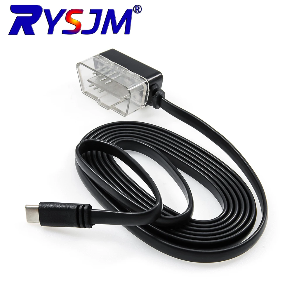 P10-Pro/P24 Car Head Up Display Cable Obd2 Cable Wire Type-C Connecting Line Auto Speedmeter Cable