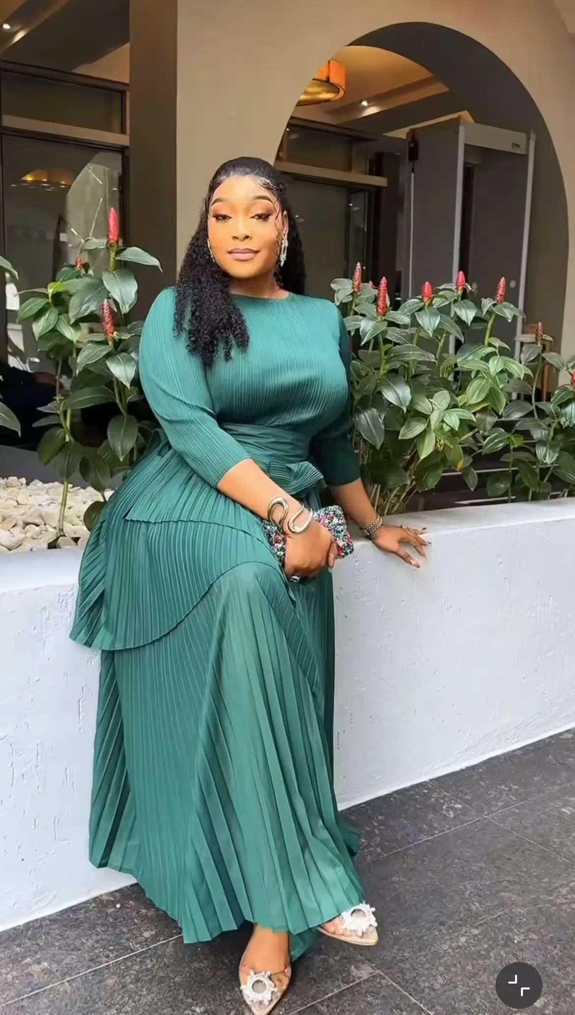 

Miyake Folds Set Irregular Lantern Skirt with Long Skirt Two-piece Set Women's Clothing 2025 Summer New