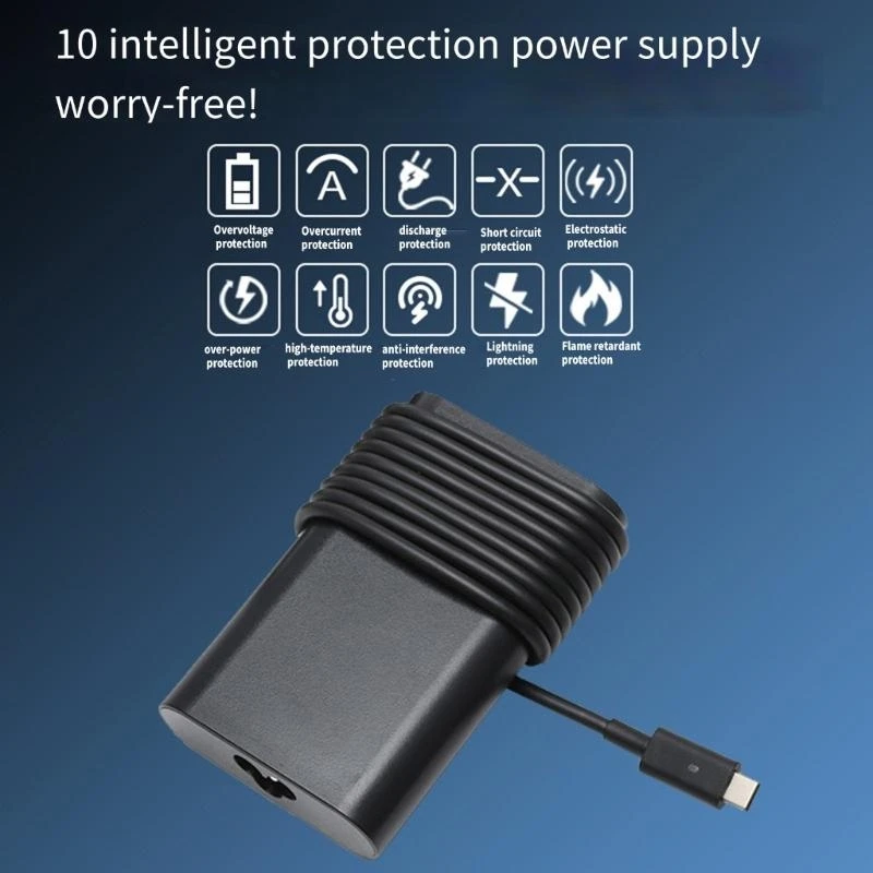 Efficient 65W USB C For Latitude 5540 7420 7430 and More Models with Quick Charging Adapter