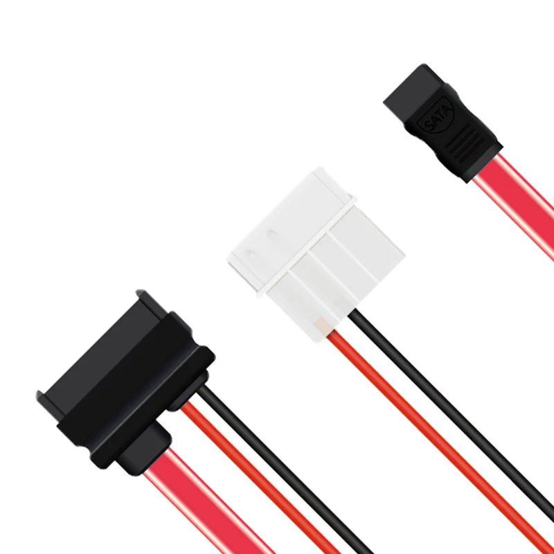 Solid State SSD Data Power Cable, 7 + 6 SATA, Grande 4Pin, X51R2R1