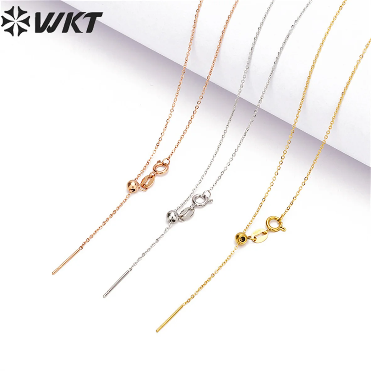 

WT-JFN05 WKT 2022 Elegant chain brass chain in adjustable birthday women gift chain necklace for women's trend