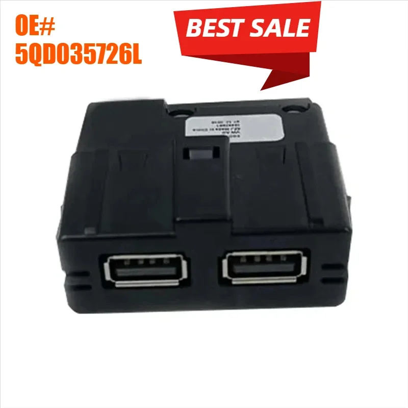 

5QD 035 726 L Car Rear Seat USB Socket With Cable For Skoda Kodiaq Karoq Armrest USB Adapter 5QD035726L Durable Easy Install-TCE