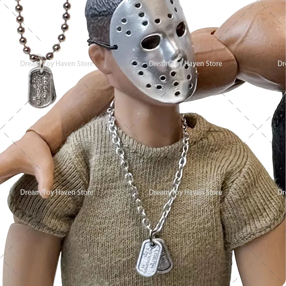  1/12 مقياس الجندي العسكري على غرار علامة الكلب قلادة مزدوجة قلادة إكسسوارات عقد تناسب 6 بوصة عمل نموذج لجسم #1
