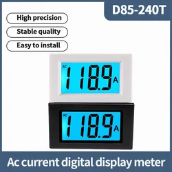 D85-240T Small AC Ammeter 220V380V AC 1A20A50A100A200A LCD Clear and Backlight Digital Ammeter Current Detector