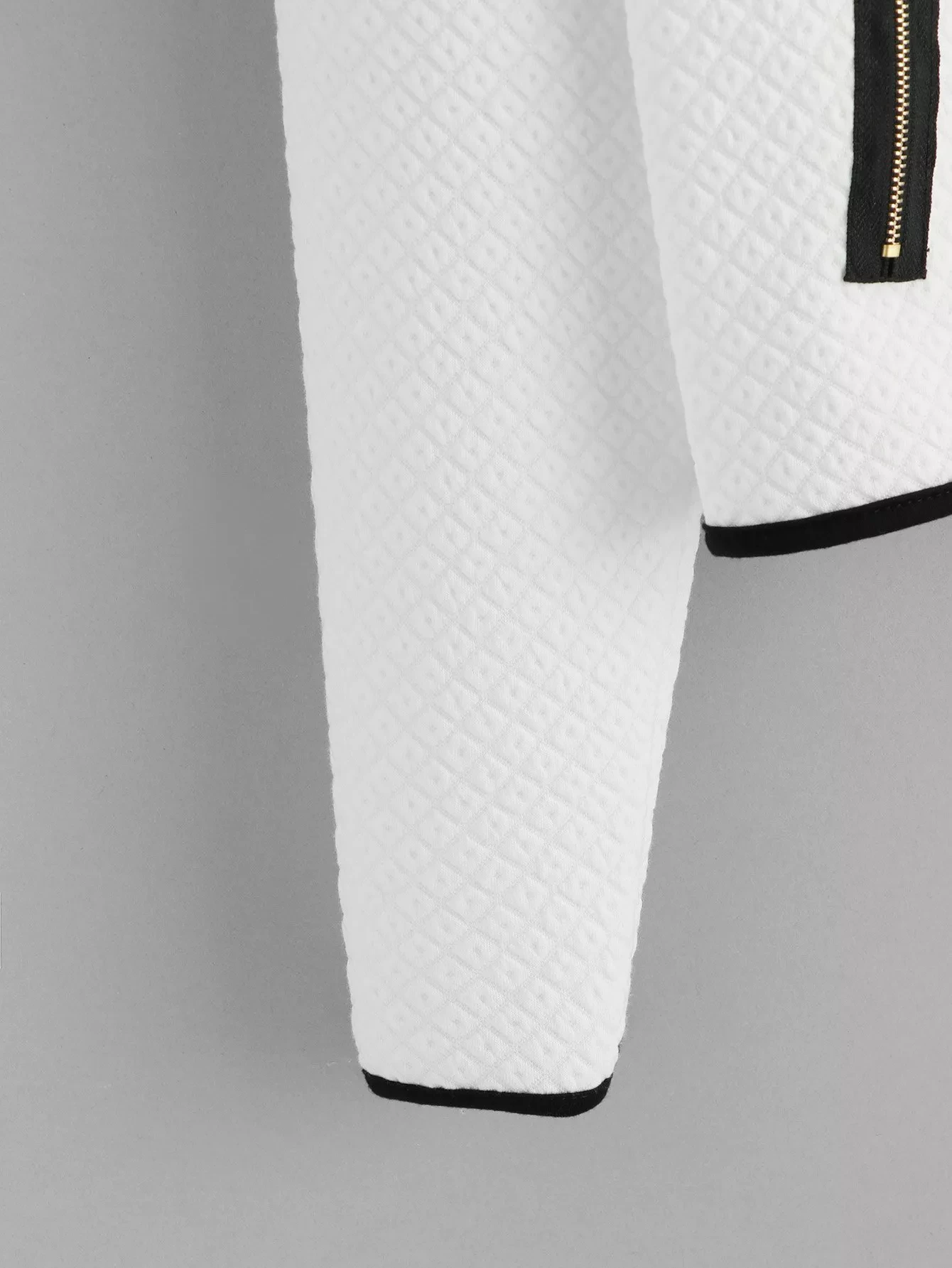 Dámská podzimní a zimní módní bunda s kontrastním lemováním - náhled 4