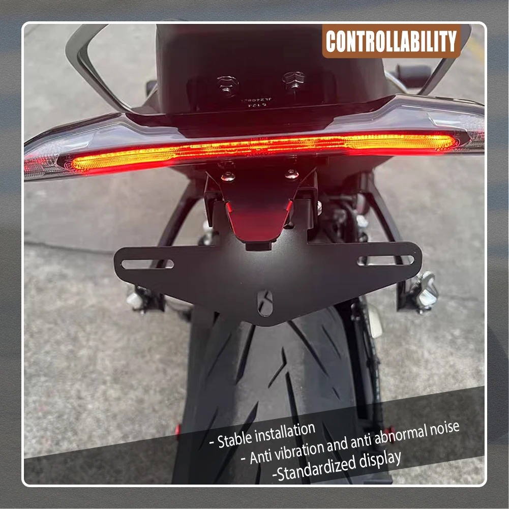 

Motorcycle Tail Tidy Fender Eliminator License Plate Holder LED Light For CFMOTO 675 SR SS NK 675SS 675SR-R 675NK 2024-2025
