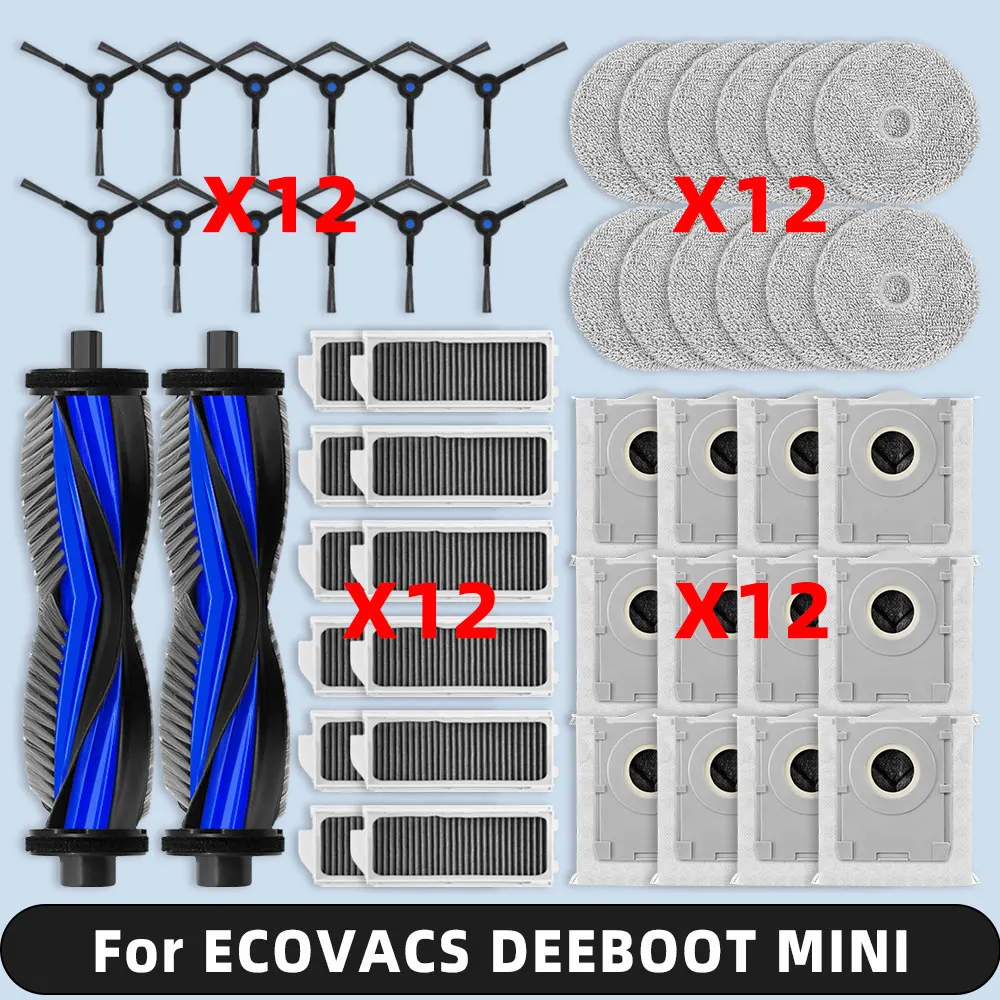 Kompatibel für ( ECOVACS DEEBOOT MINI ) Ersatzteile Zubehör Hauptseitenbürste Mopptuch Staubbeutel HEPA-Filter