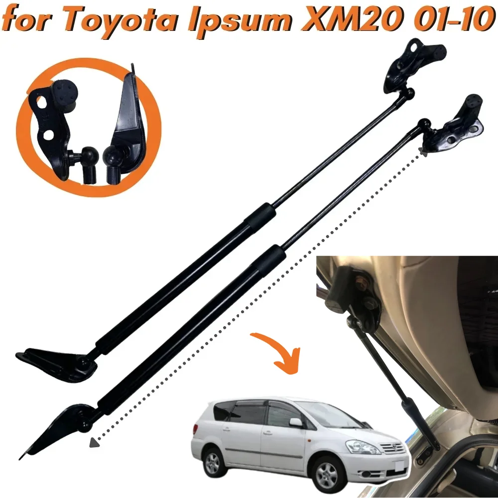 Qty(2) Trunk Struts for Toyota Ipsum MPV 2001-2010 6896044070 6895044070 Rear Tailgate Carbon Fiber Gas Spring Shock Absorber