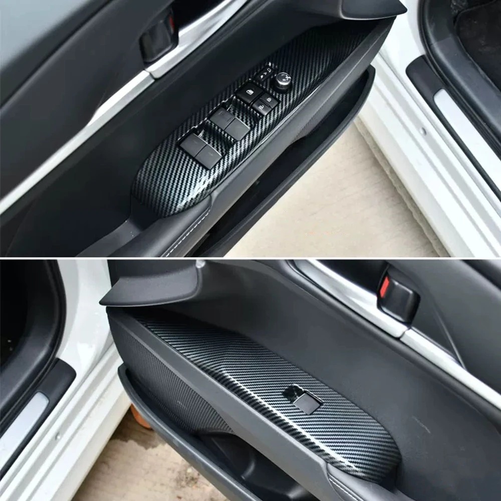 غطاء لوحة بمسند ذراع للباب الداخلي ، غطاء لوحة لأزرار الرفع ، قوالب داخلية من ABS لتويوتا كامري 9 من من من من من من ABS #1