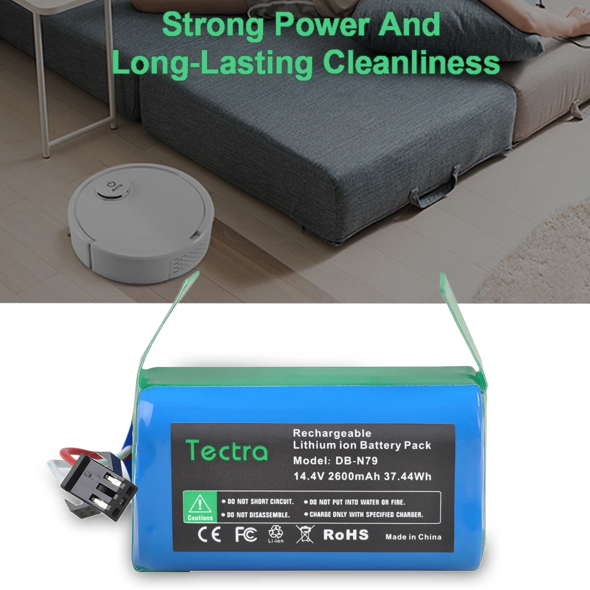 14.4V 2600mAh akumulator litowo-jonowy do Ecovacs Deebot N79S, N79, DN622, Eufy Robovac 11, 11S, 11S Max, 30,30C,35C,15C odkurzacze