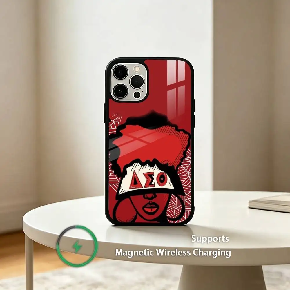Stylish D-Delta S-Sigma Theta Phone Case For iPhone17,16,15,14,13,12,11 Plus,Pro Compatible with magnetic wireless charging