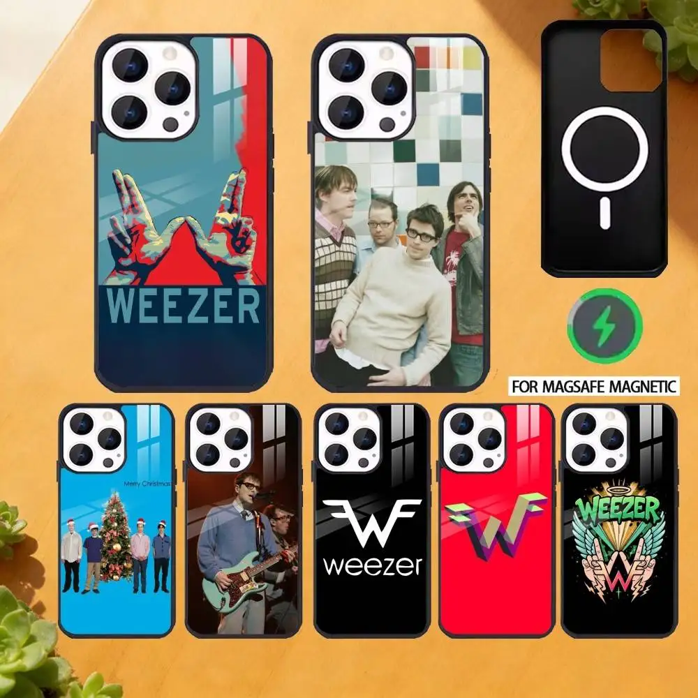

W-Weezer Band Phone Case For iPhone 17,16,15,14,13,12,Plus,Pro,Max For Magsafe Magnetic Wireless Charge