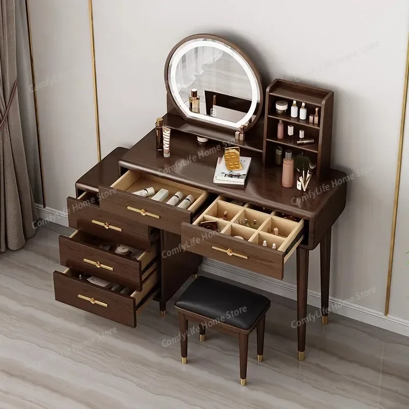 

Makeup Vanity Desk Solid Wood Vanity Table Expandable Makeup Table Tabletop Makeup Vanity Set Vestidores Bedroom Furniture