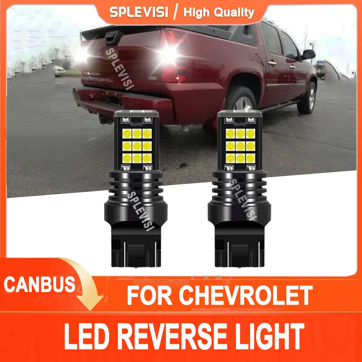 

2x 7440 7443 580 6000K White LED Back Up Reverse Lights Replace For Chevrolet Chevy Tahoe Impala Avalanche