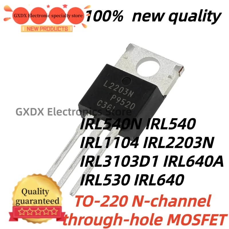 5Pcs 100% New Quality IRL540N IRL540 IRL1104 TO220 IRL2203N IRL3103D1 IRL640A IRL530 IRL640 TO-220 MOS FET