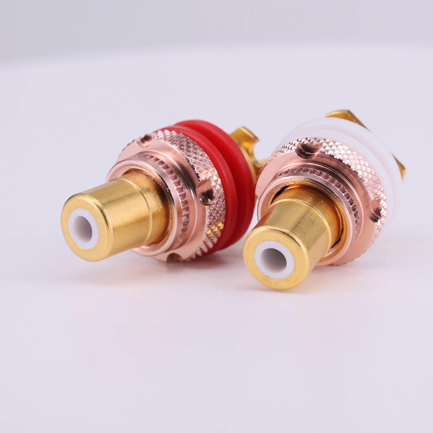 EIZZ 24K Gold Plated Brass RCA Jack Female Socket Connector For HiFi Audio Video TV CD AMP Signal Panel Chassis Mount EZ-103