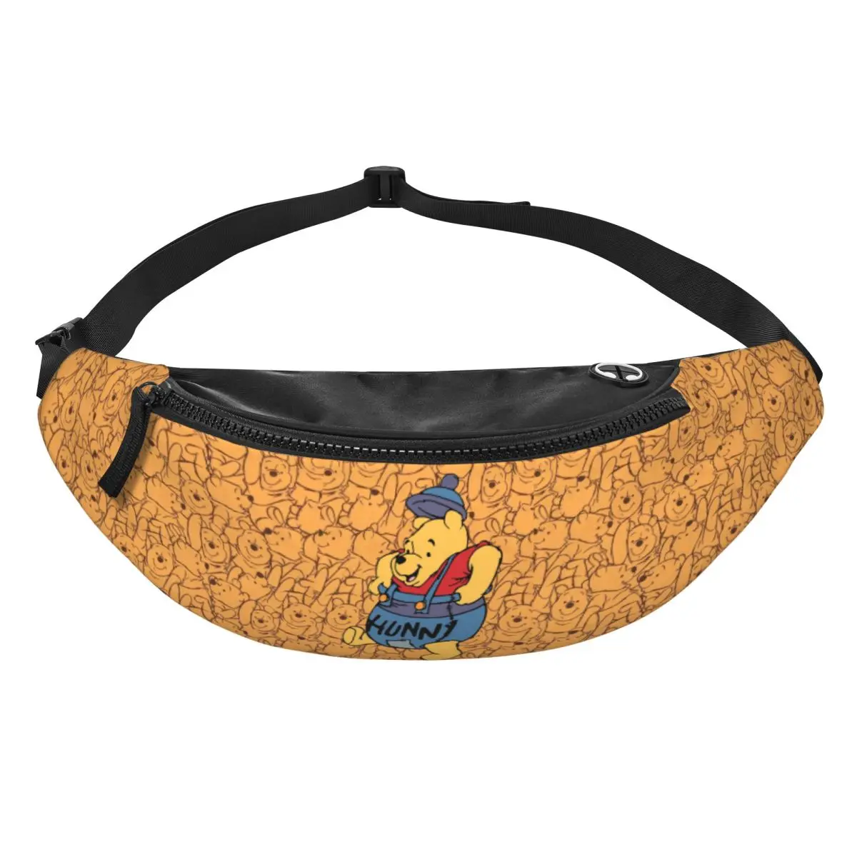 

Custom W-Winnie Anime The Pooh Fanny Bag Crossbody Waist Pack Men Women Cycling Camping Phone Money Pouch