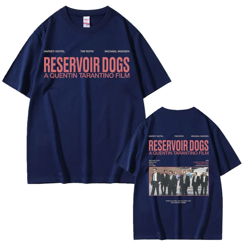 Heißer berühmter Regisseur Quentin Tarantino Film reservoir Hunde doppelseitiger Druck T-Shirt Männer Frauen lässig Vintage übergroße T-Shirt