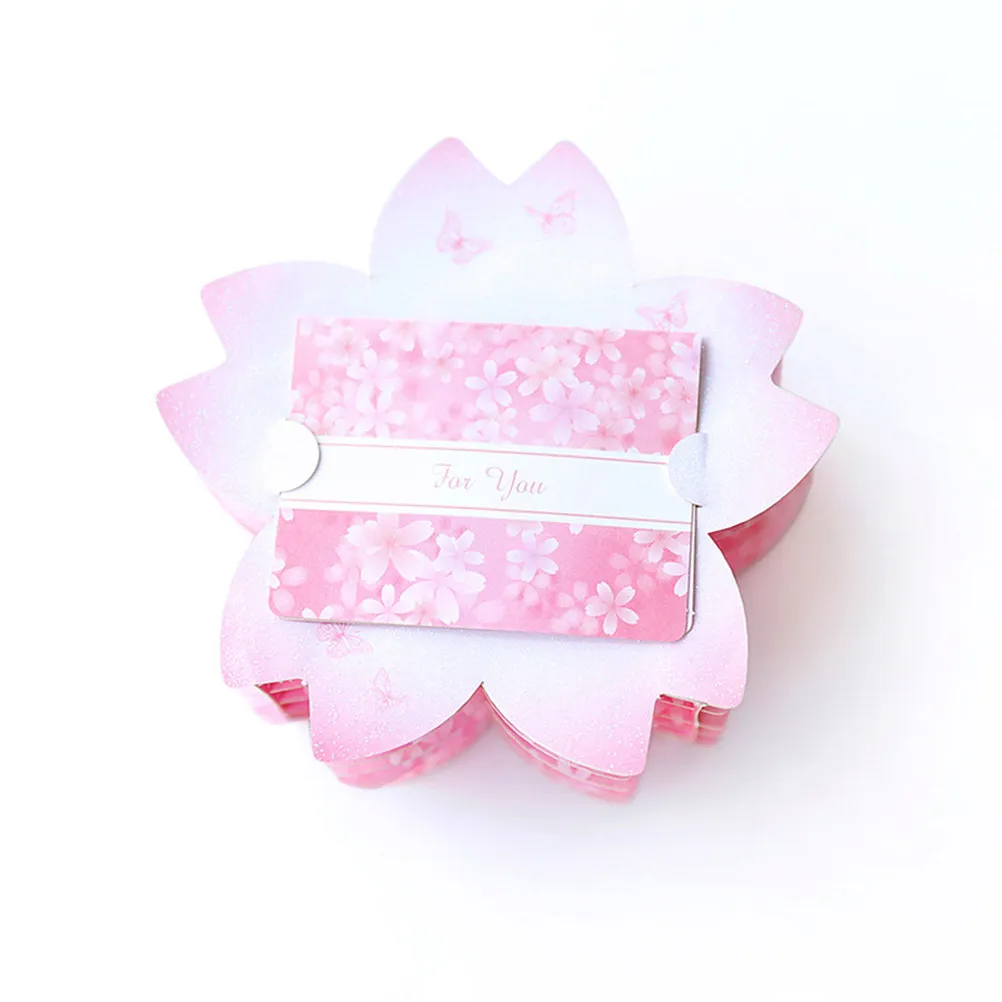 1Pcs Cherry Blossom 3D Greeting Card Delicate Paper Carved Birthday Celebration Blessing Cards Romantic Design