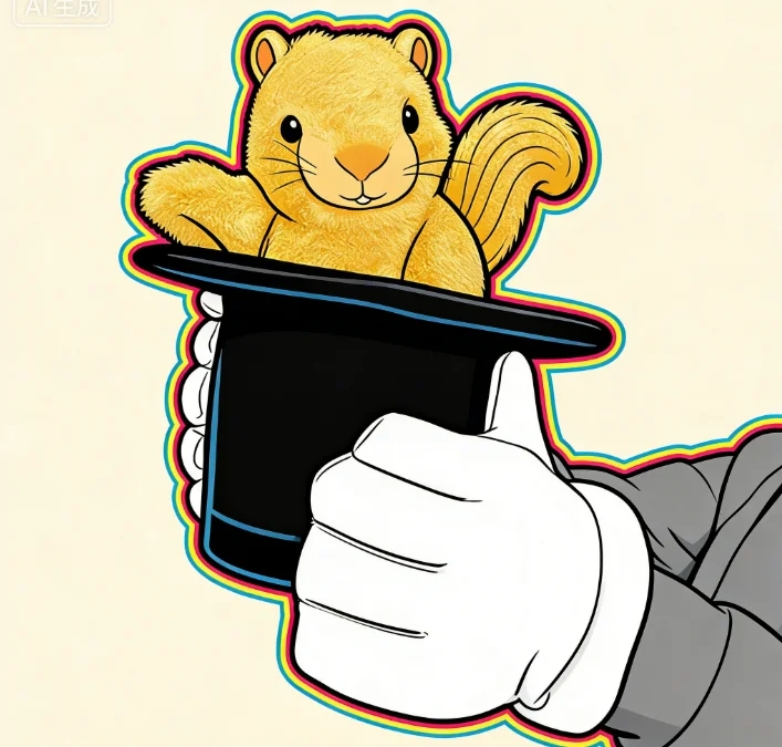 Cute Rabbit in Hat Puppet Magic Trick – Brown/Yellow Bunny Stage Illusions & Magician Props