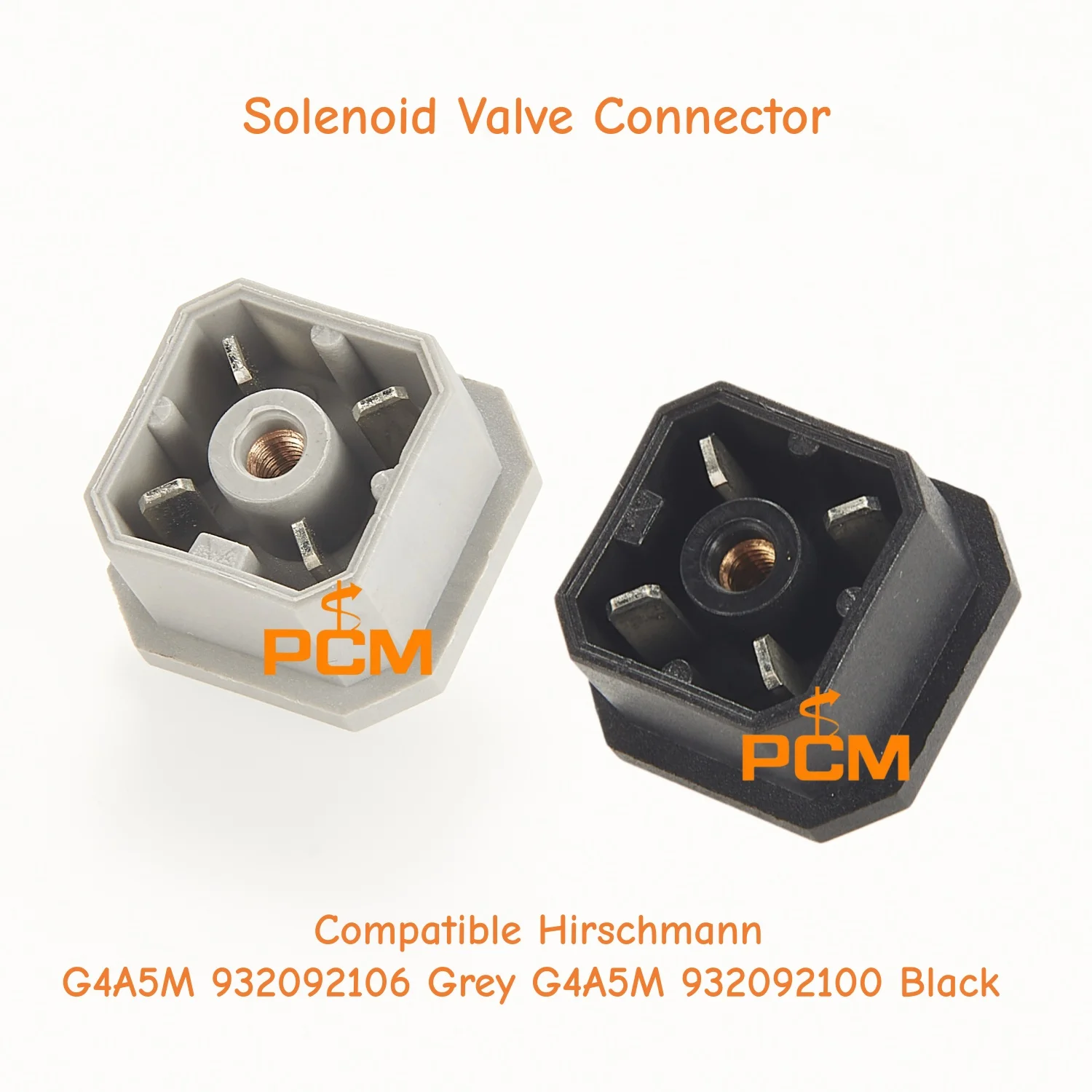 Compatible Hirschmann G4A5M Solenoid Valve Connector 932092106 Grey 932092100 Black DIN 43650 Valve Plug Industrial Automation