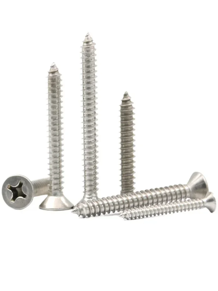 M1.4-M6 304 Stainless Steel Electronic Precision Countersunk  Phillips Screws Cross Tapping Screw Sharp Tail KA Flat Head