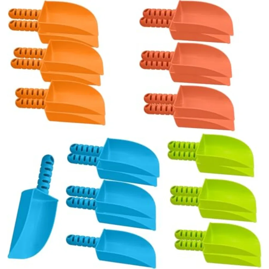 Sand Shovel For Bulk Pack Heavy Duty Plastic Beach Shovels In Yellow And Blue With Ergonomic Handles For Planting Toddler Diggi