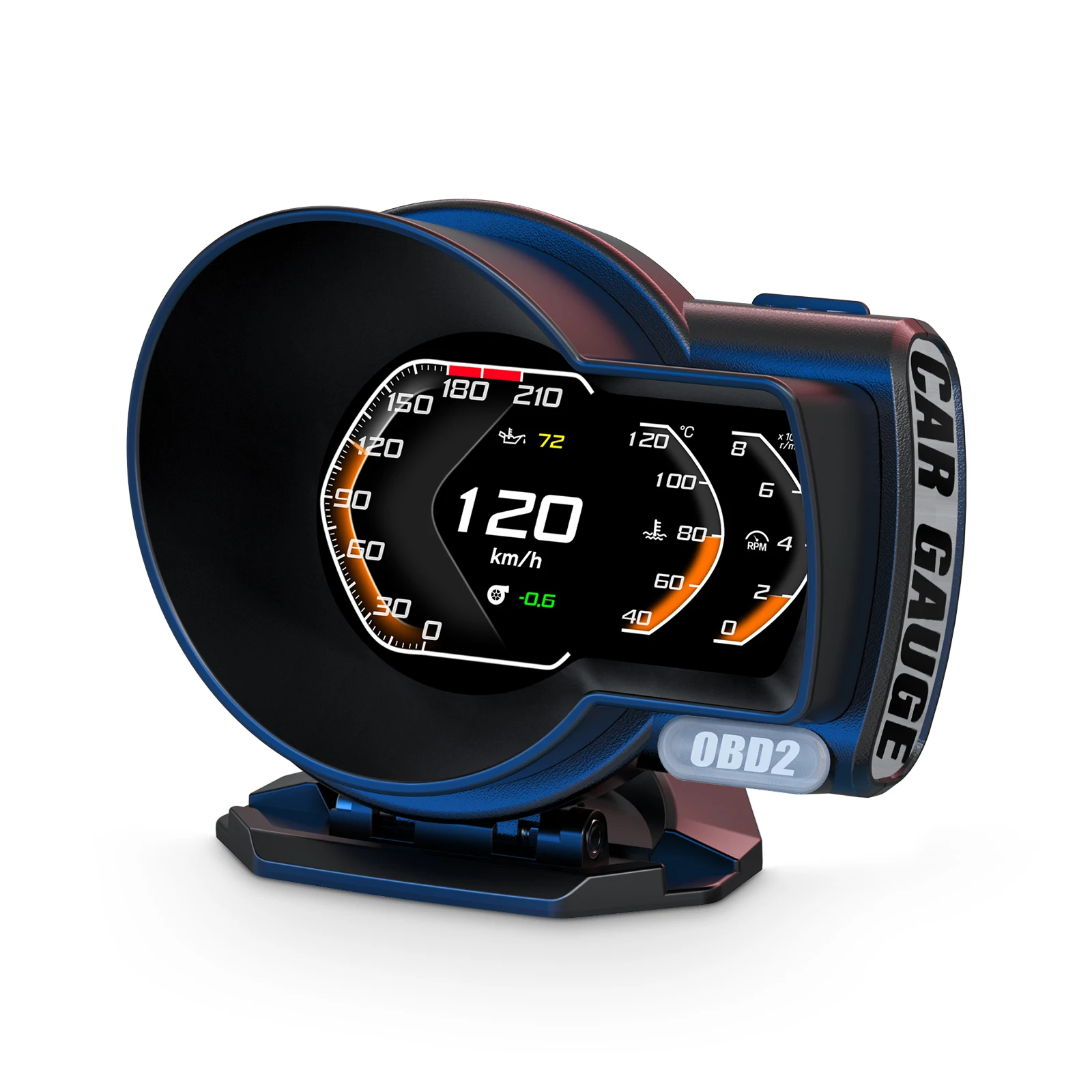 Universal F8 OBD GPS Liquid Crystal Multifunctional Instrument Display Speedometer Pressure Water Temp Vehicle Turbine Meter